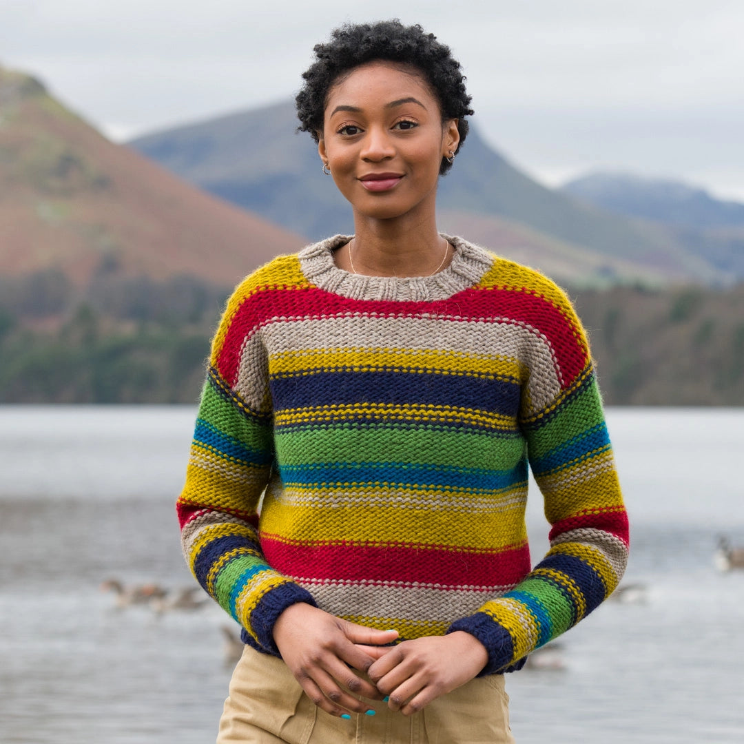 All Stripes Sweater Kit Make Super Bulky The Fibre Co
