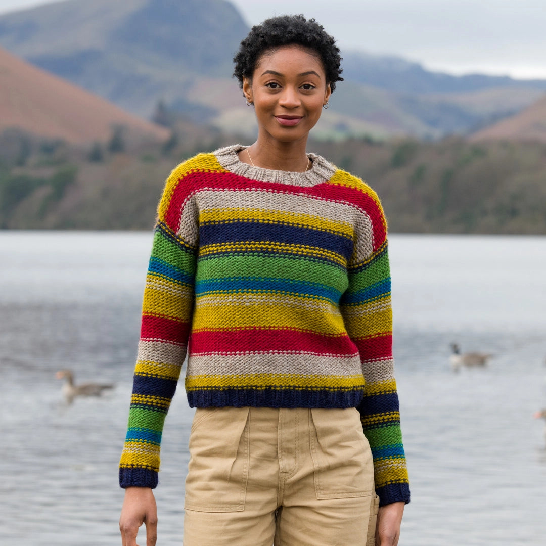 All Stripes Sweater Pattern Make Super Bulky The Fibre Co