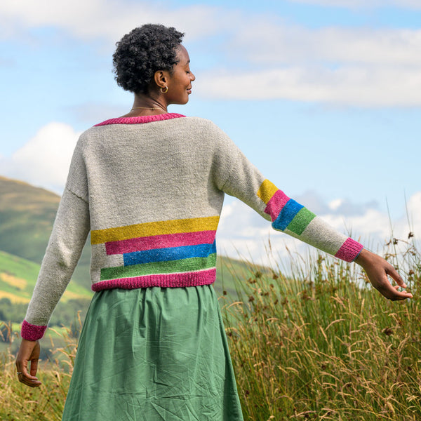 Colorpath Cardy Pattern knit in &Make DK – The Fibre Co.