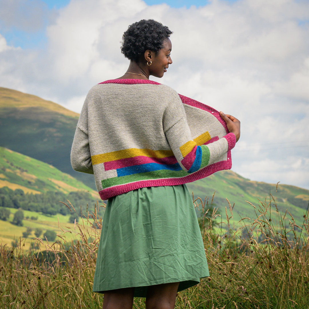 Colorpath Cardy Pattern knit in &Make DK – The Fibre Co.