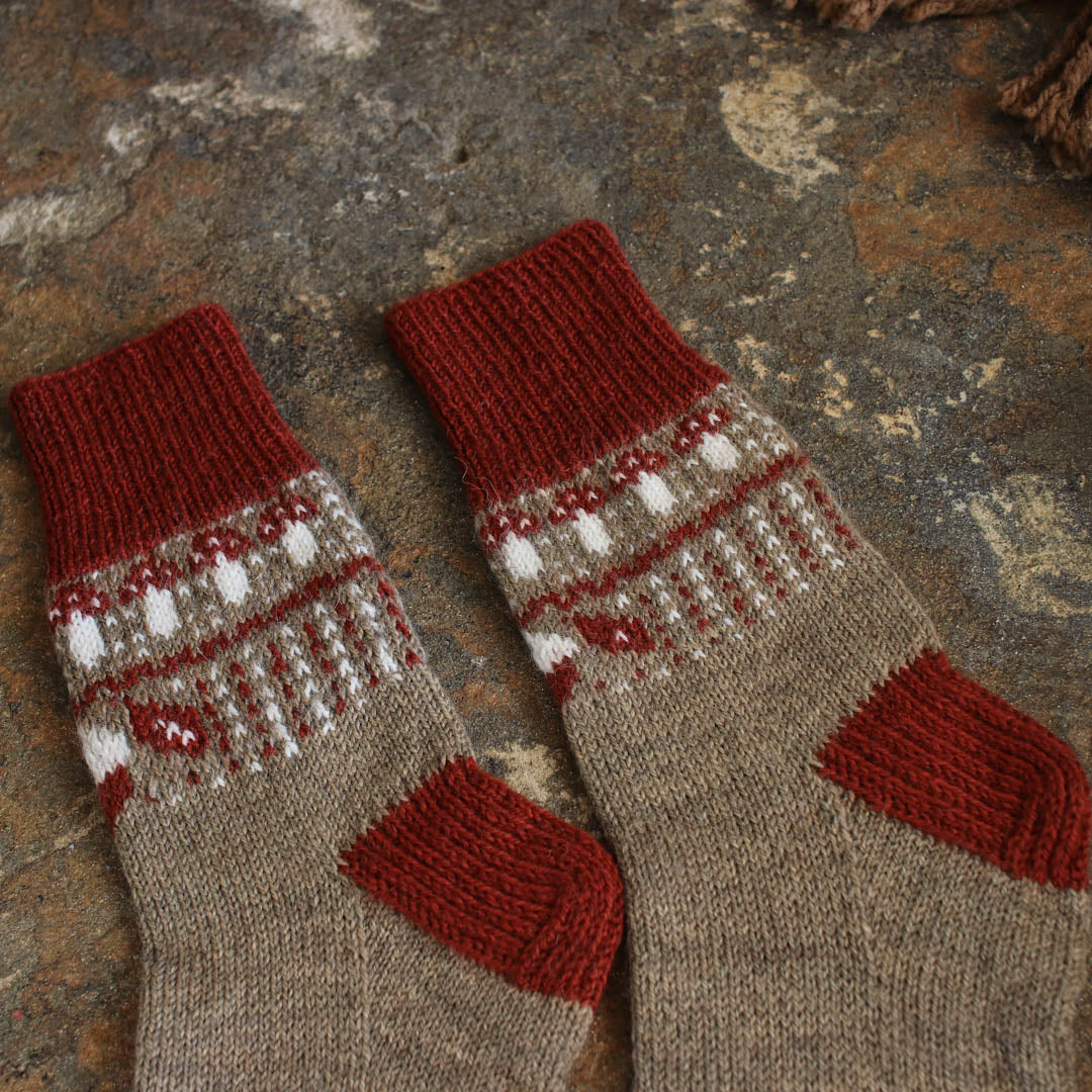 One Sock Colorwork Pattern knit in Amble Minis – The Fibre Co.