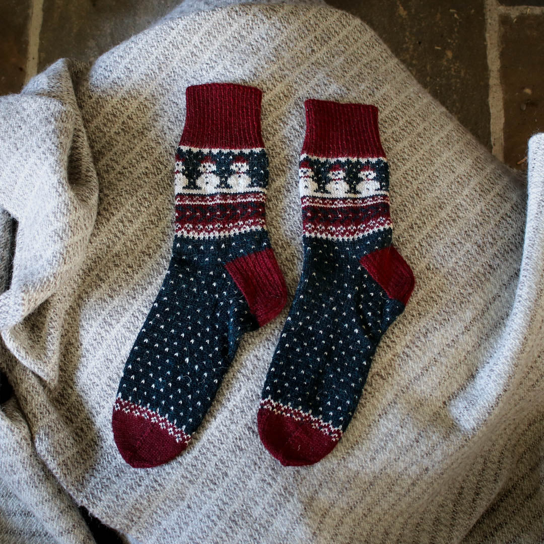 One Sock Colorwork Pattern knit in Amble Minis – The Fibre Co.
