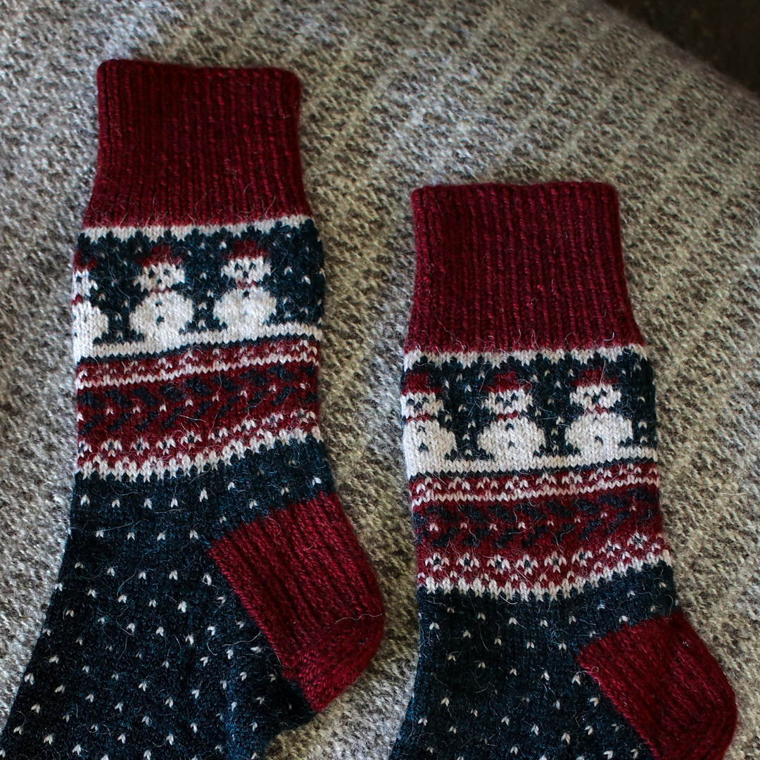 One Sock Colorwork Pattern knit in Amble Minis – The Fibre Co.