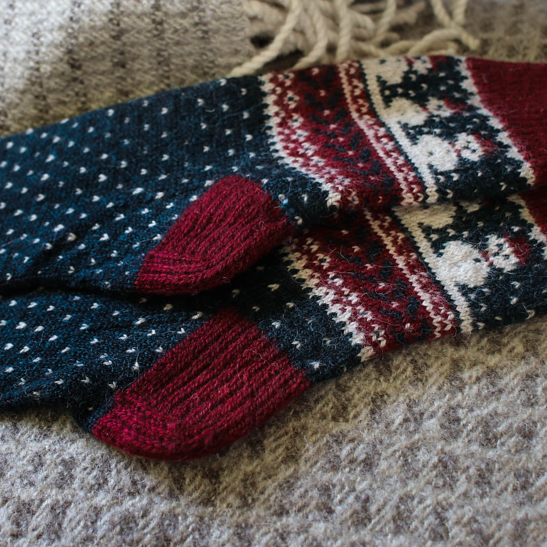 One Sock Colorwork Pattern knit in Amble Minis – The Fibre Co.