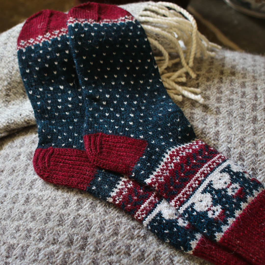 One Sock Colorwork Pattern knit in Amble Minis – The Fibre Co.