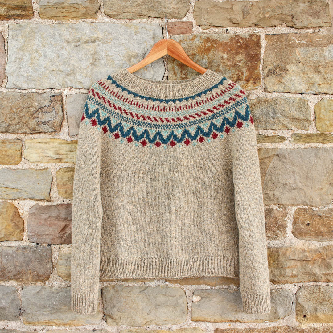One Yoke Pattern knit in Lore – The Fibre Co.