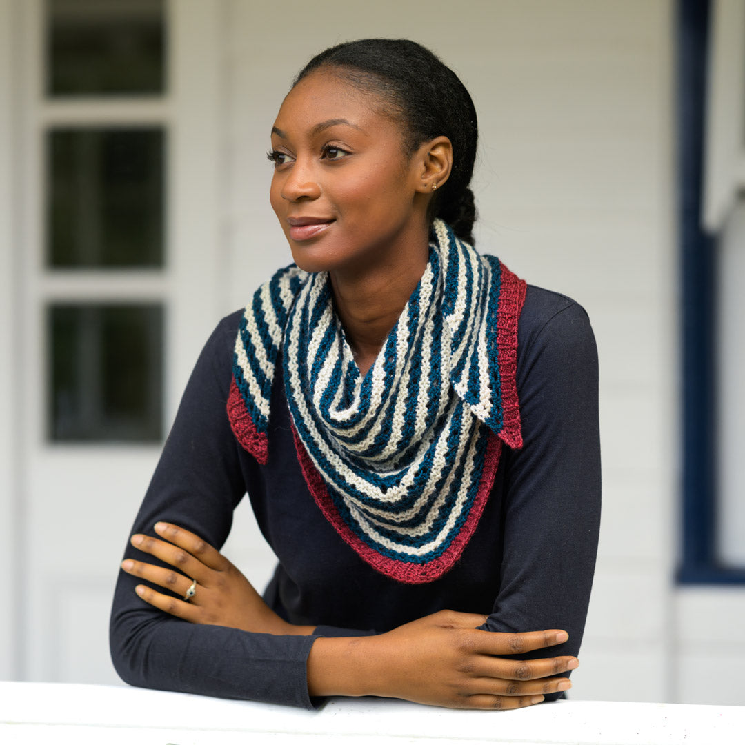 Style-It Eyelet Shawl Sample (Acadia) – The Fibre Co.