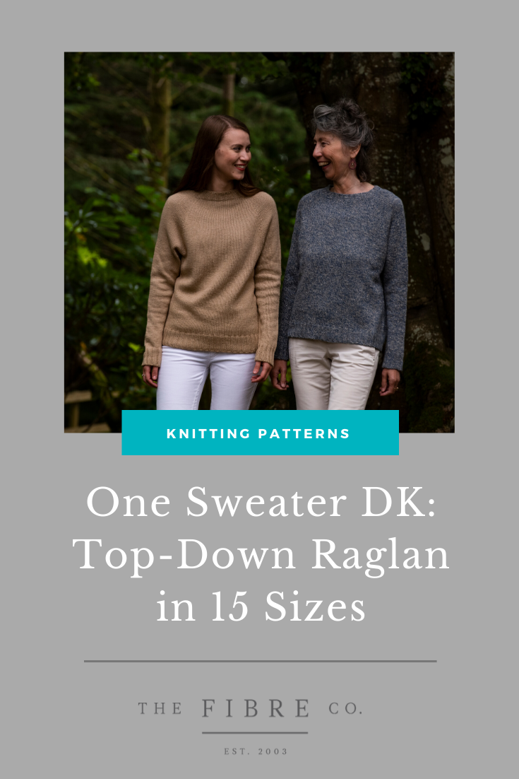 Knitting Patterns - One Sweater DK: Top-Down Raglan in 15 Sizes