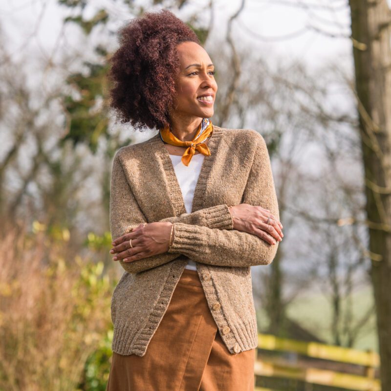 One Cardigan Kit By Sarah Hatton In Lore The Fibre Co 