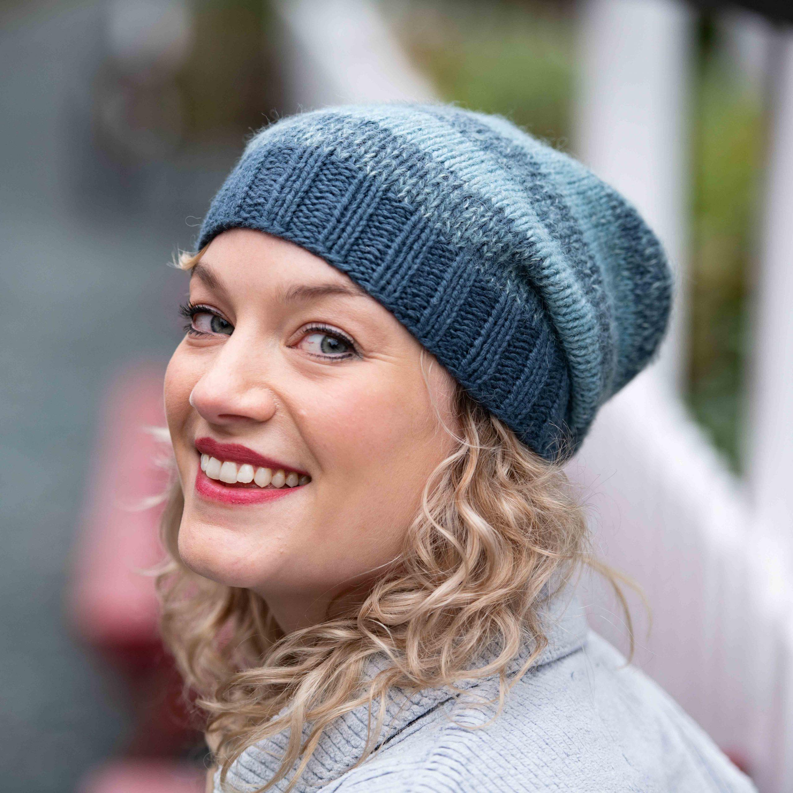 Balnaan Hat by Emily Williams in Luma and Cirro.