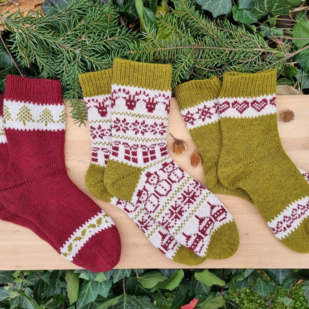 Cable Knit Socks Ornament Embroidery Kit – kdornbier designs